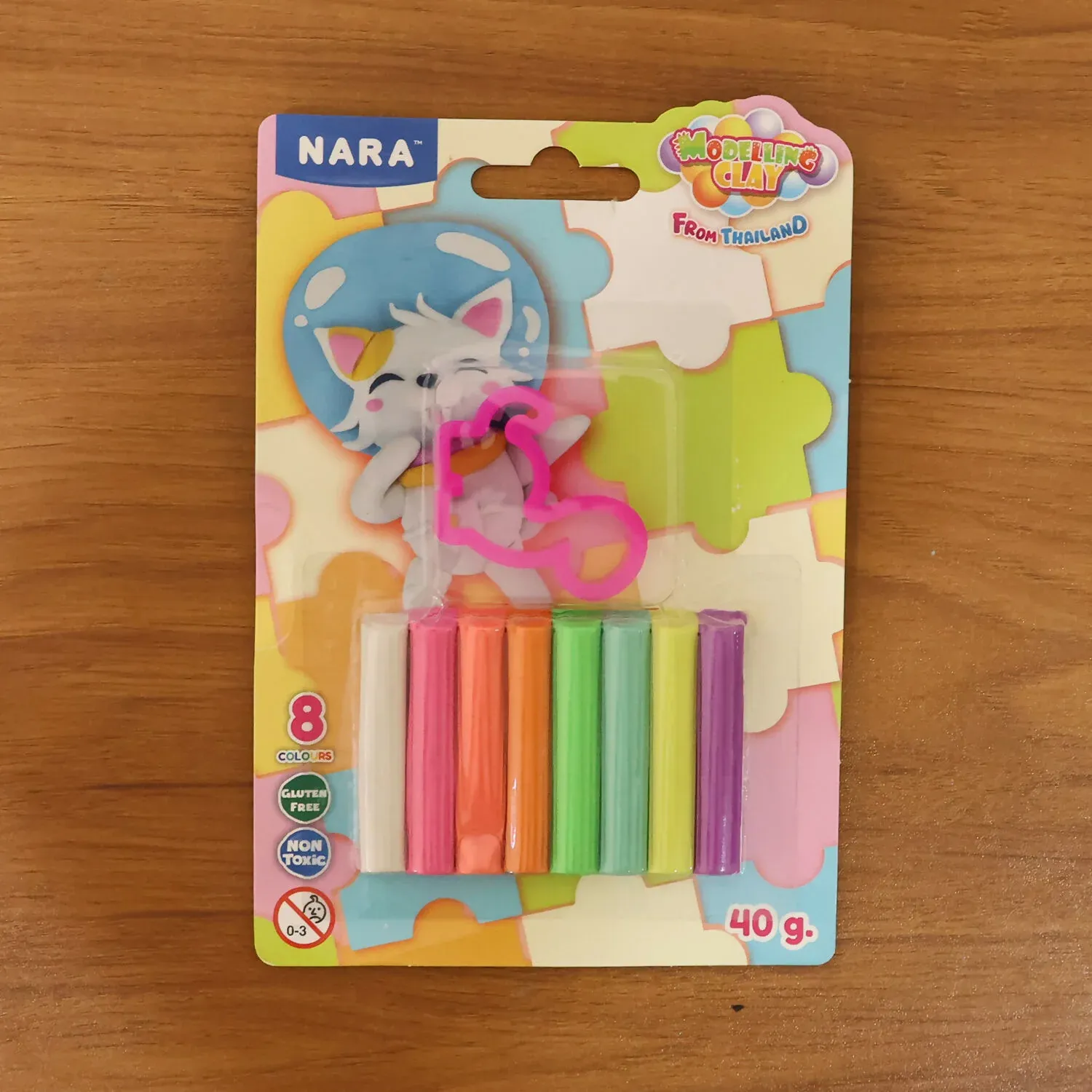 Nara 8-Color Modelling Clay Set with Cutter – 40g Creative Play Dough Kit - Detailed Feature View 5