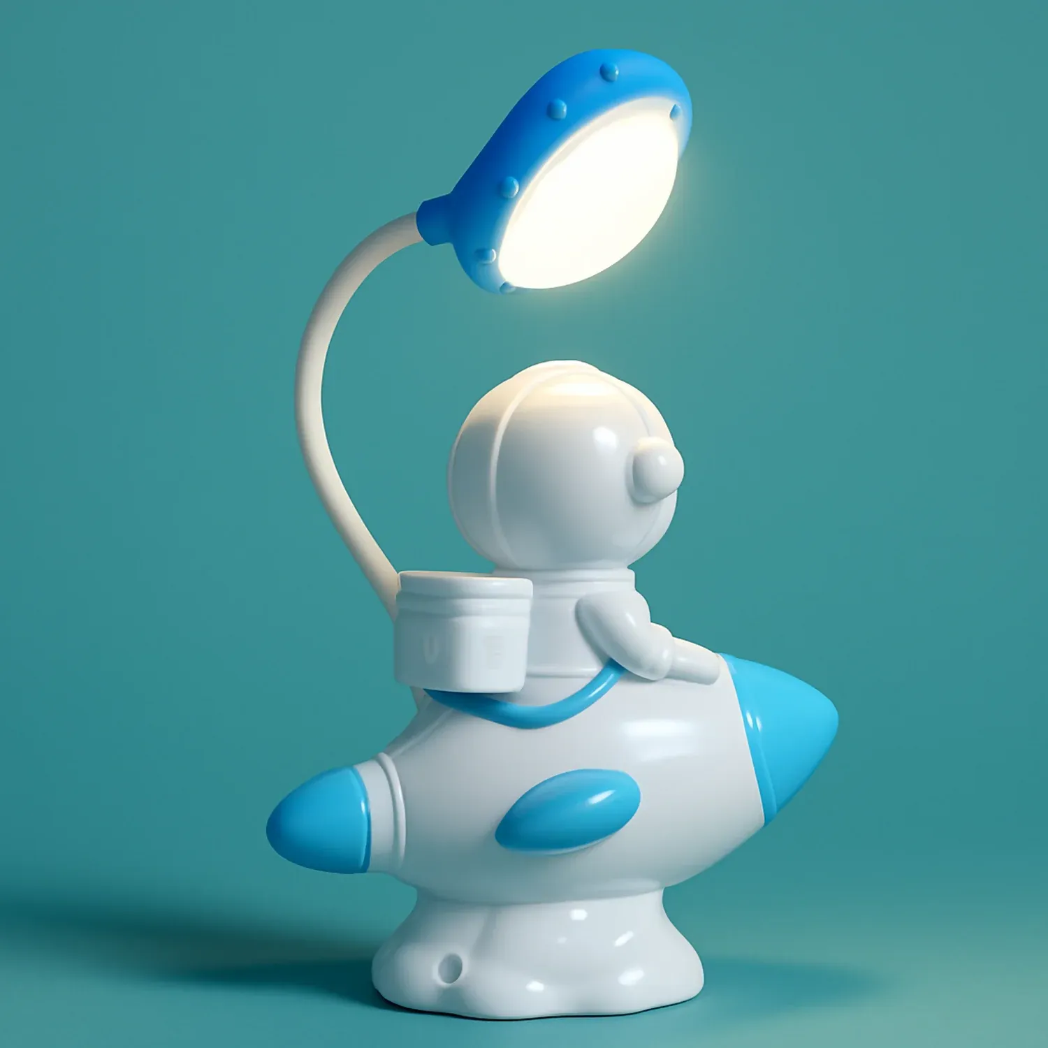 Astronaut Desk Lamp for Kids, USB Powered Night Light, Study Table Lamp - Detailed Feature View 2