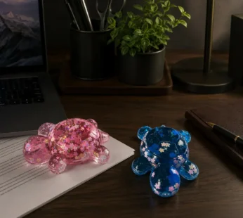 Glitter Turtle Paper Weight for Desk & Office | Random Color Design