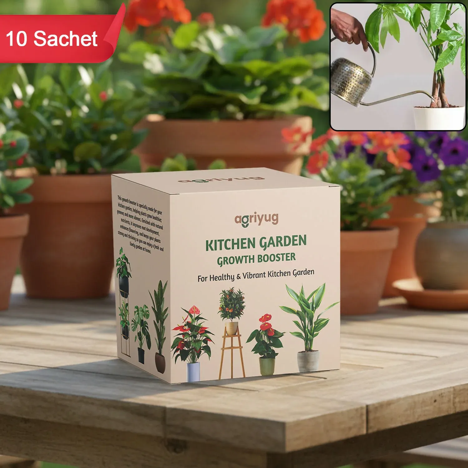 Premium Kitchen Garden Growth Booster For Healthy & Vibrant Kitchen Garden (7g/10 Sachets) (70 g) - Buy Online at Alikart