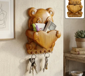 Key Holder – Cute Panda Wall Mount with Storage Pocket