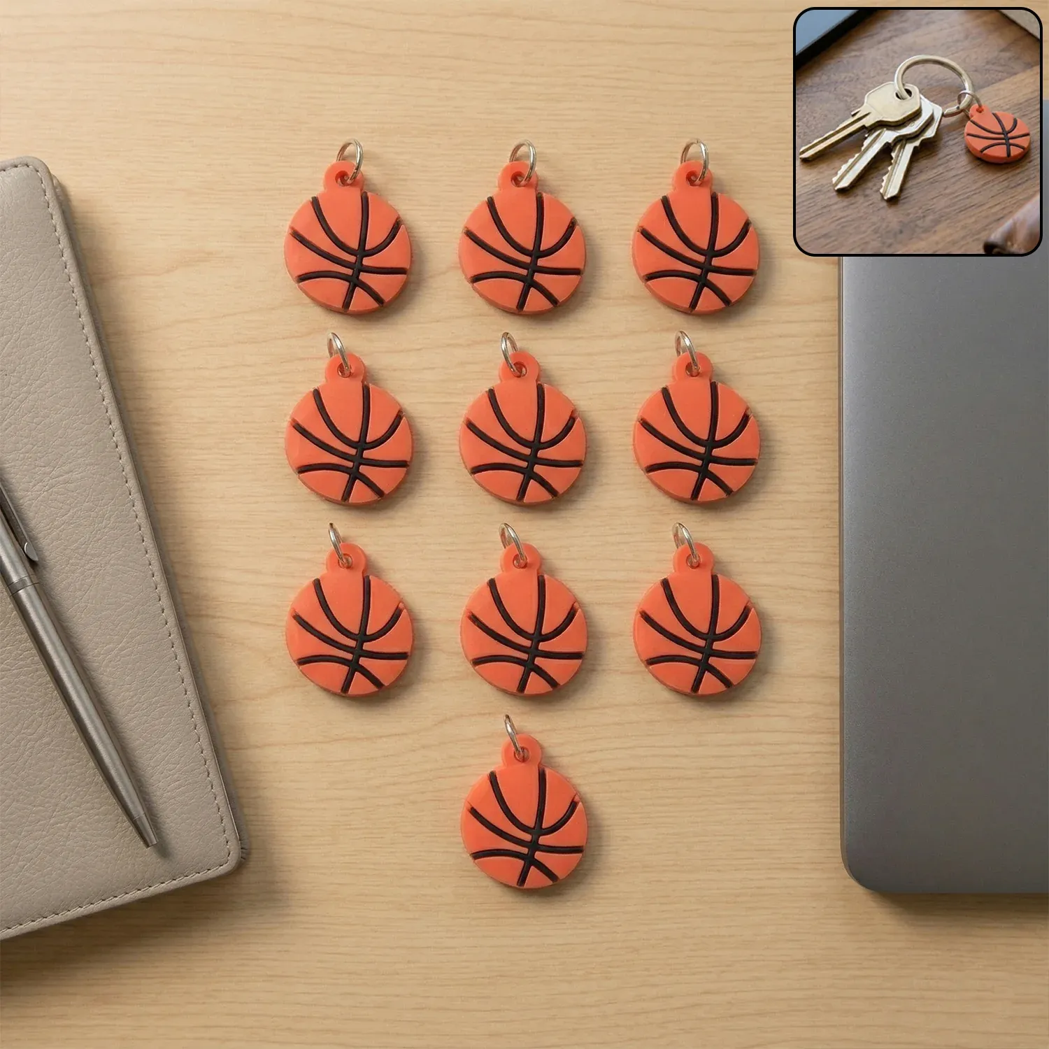 Premium Basketball Keychain Set – Sporty and Stylish Accessories for Keys and Bags - Buy Online at Alikart