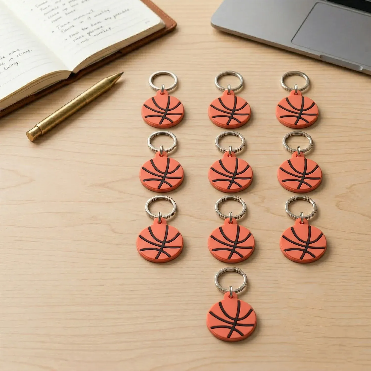 Basketball Keychain Set – Sporty and Stylish Accessories for Keys and Bags - Detailed Feature View 2