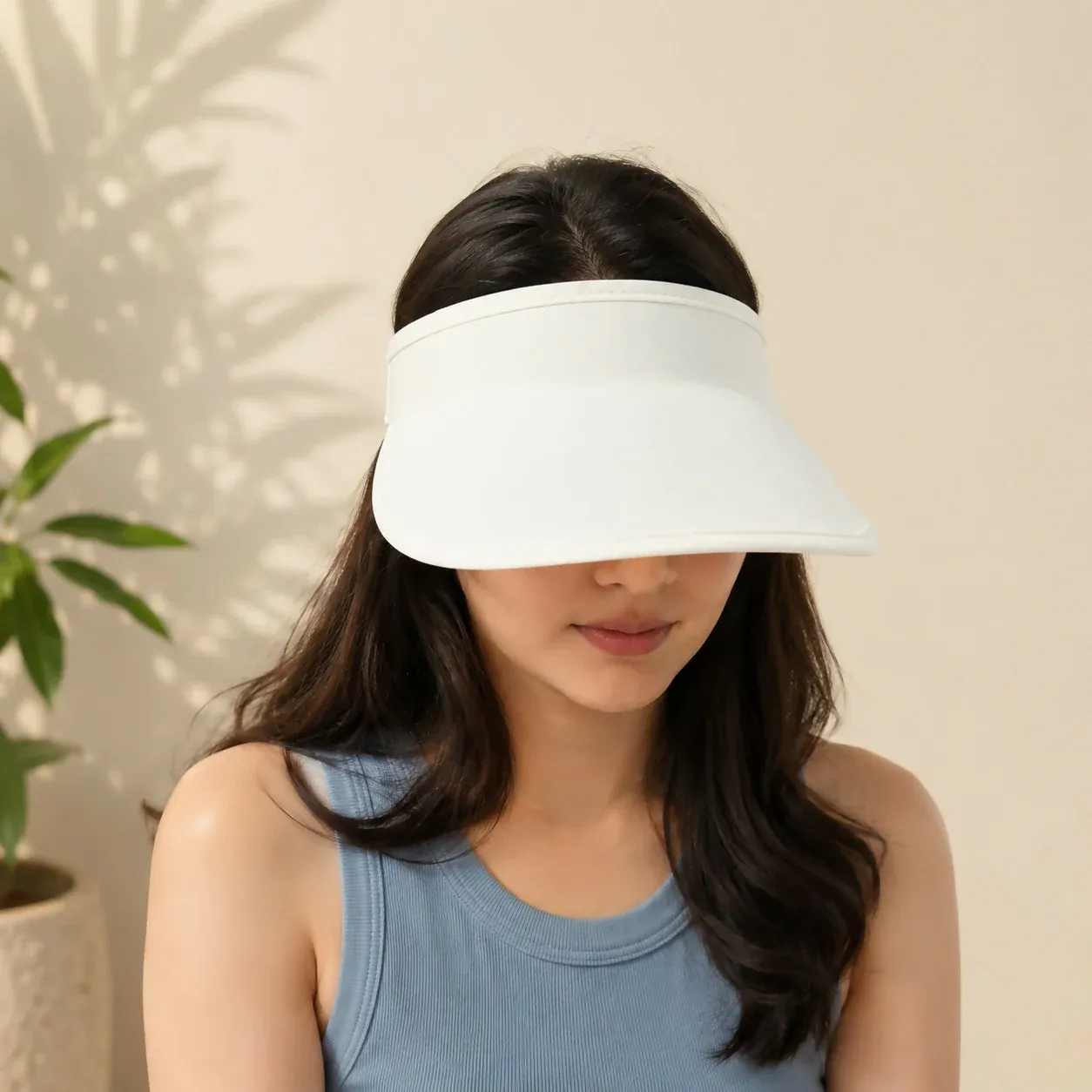 Adjustable Wide Brim Women’s UV Protection Sun Visor Cap - Detailed Feature View 2