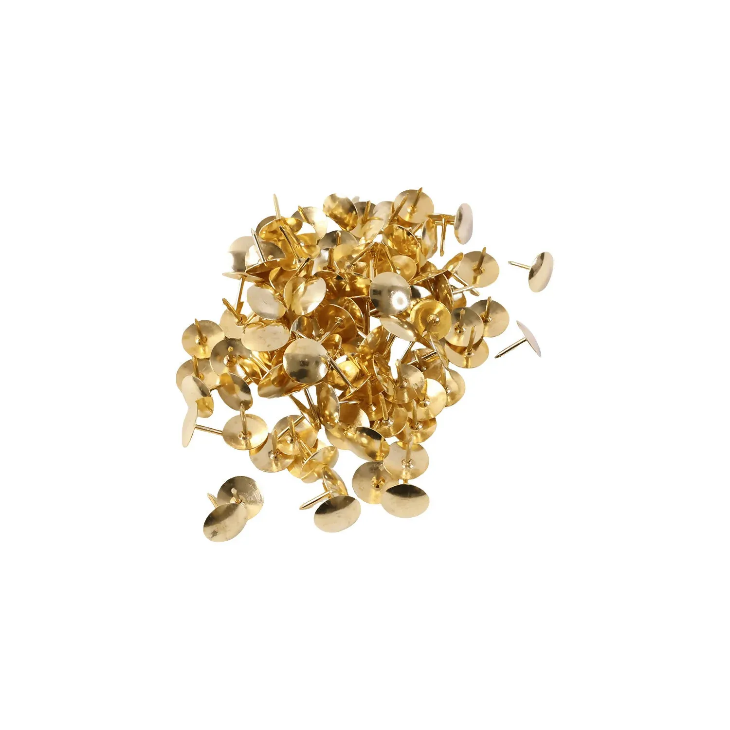 Golden Metal Drawing Pins for Notice Board, Office & School Use 100 No's - Detailed Feature View 5
