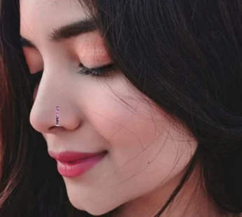 Pink Ruby Stone Single Row Non-Piercing Nose Clip Combo Pack of 2