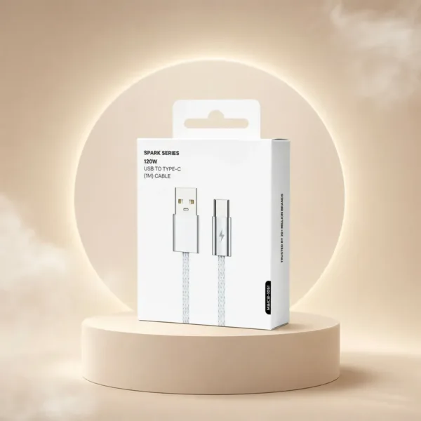 120W USB to Type C Fast Charging Cable – 1 Meter Durable Wire
