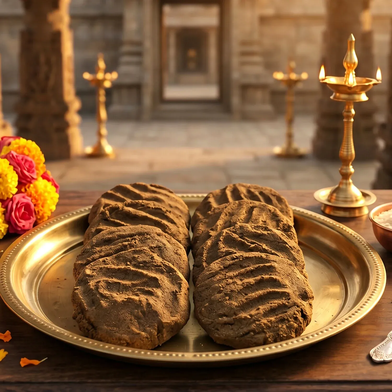 Cow Dung Cakes for Havan Puja Sambrani Dhoop Uple Ritual Use (1 kG) - Detailed Feature View 2