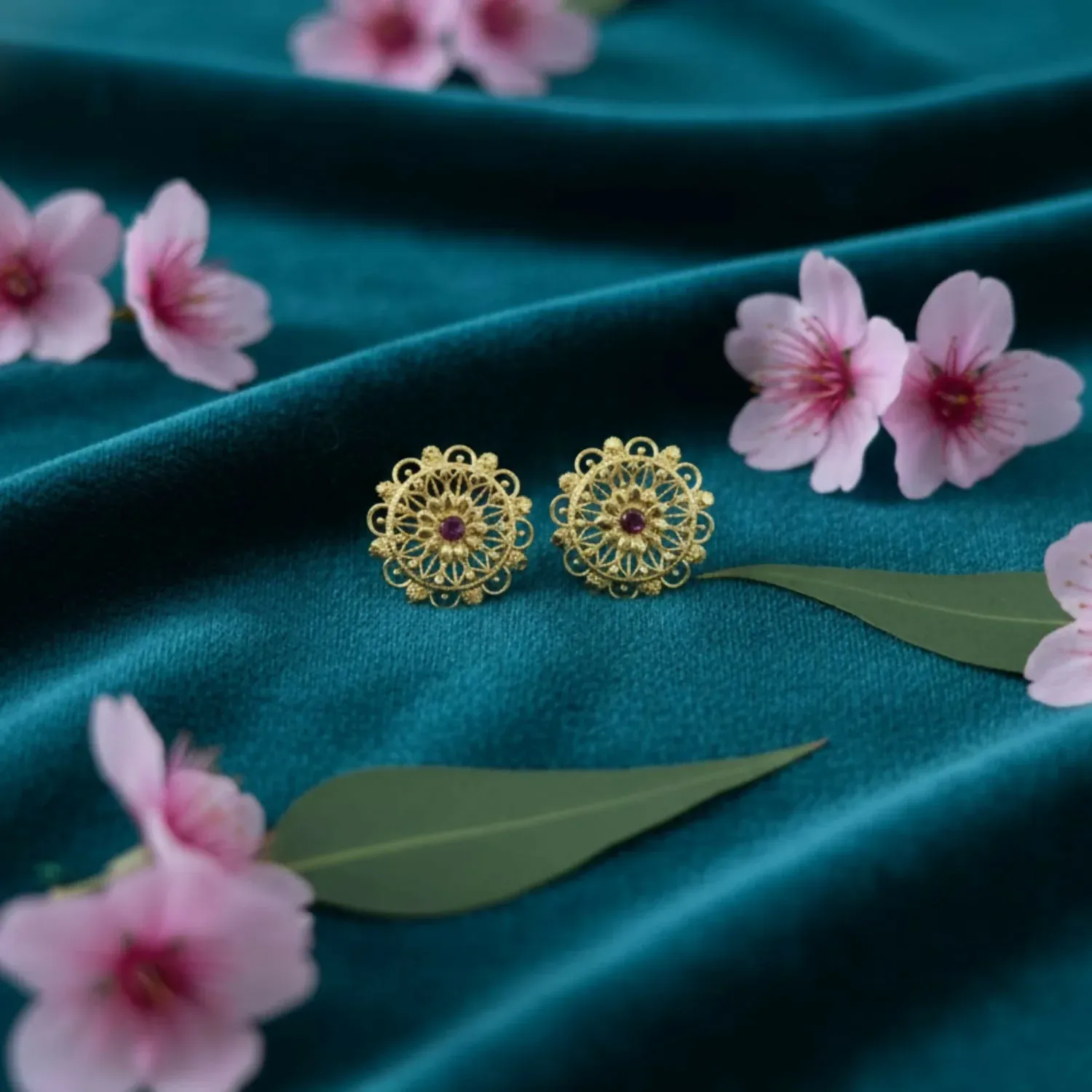 Premium Party Wear Golden Jhumki | Elegant Ethnic Earrings for Girls - Buy Online at Alikart