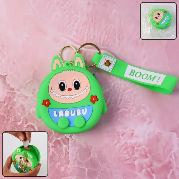 Cartoon Coin Pouch with Keychain – Cute & Compact Organizer