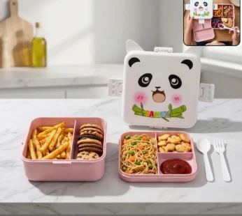 Panda Design Kids Lunch Box with Compartments & Utensils