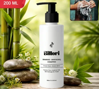 Bamboo Bhringraj Shampoo with Neem, Aritha & Shikakai Extracts (5 Power Shampoo),Dermatologically Tested  (200ml)