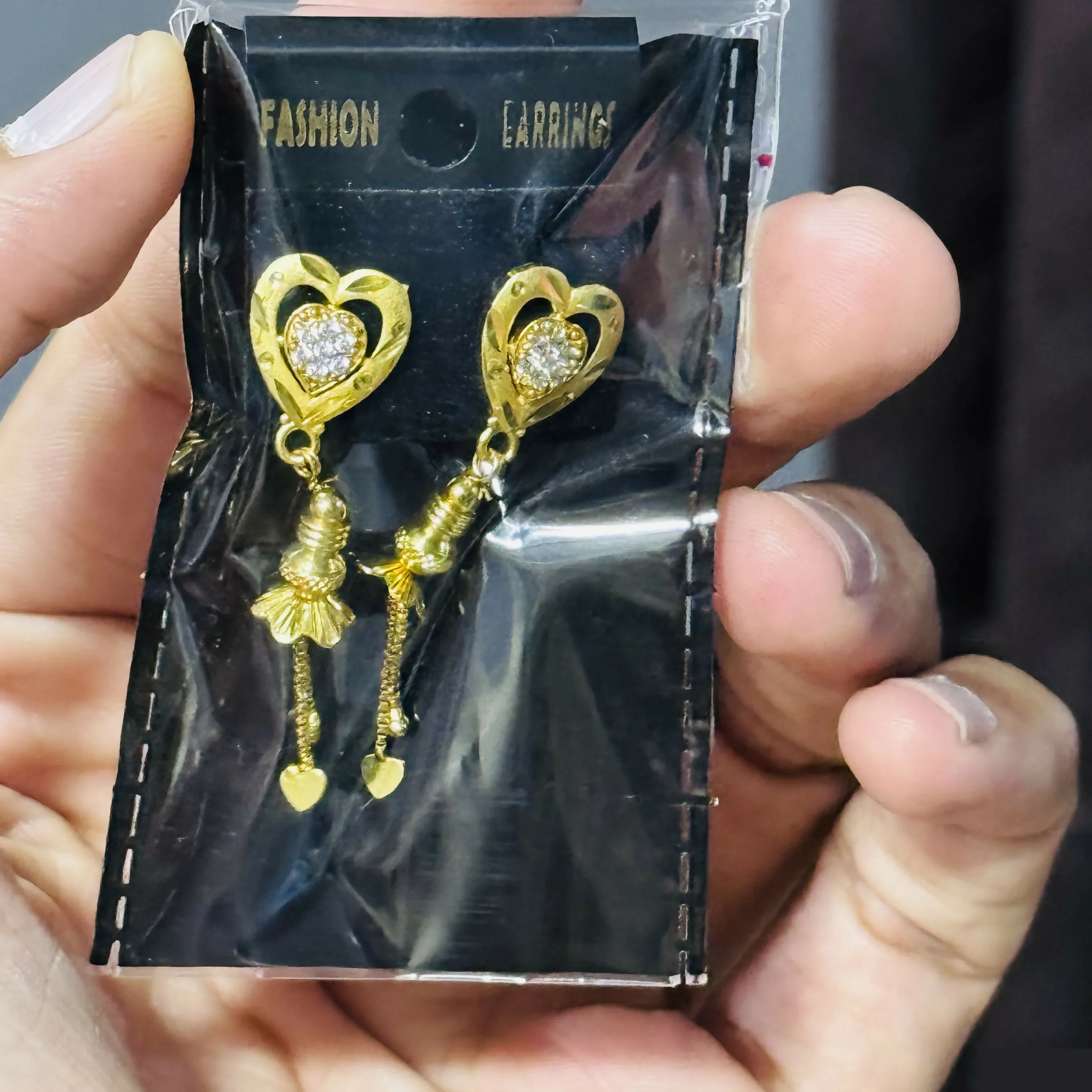 Subtle Shine Daily Wear Gold Earrings - Detailed Feature View 4