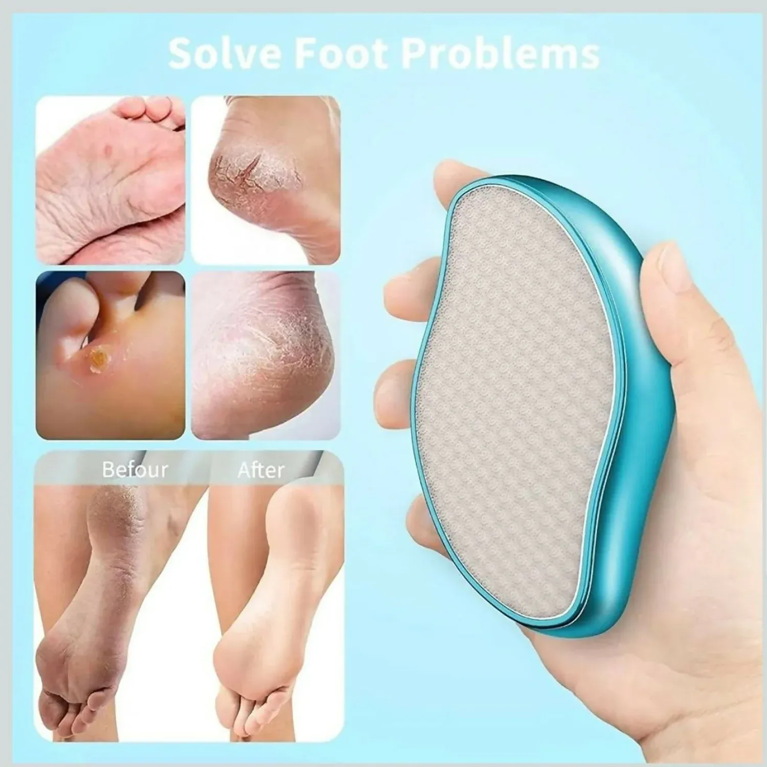 Reusable Foot Scrubber & Callus Remover for Smooth, Healthy Feet - Detailed Feature View 2