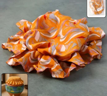 Premium Printed Matka Cover – Elastic Fit Cloth for Earthen Pots