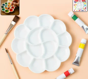 Khyati Colour Mixing Plate – Flower Shape Big Paint Palette for Artists and Students