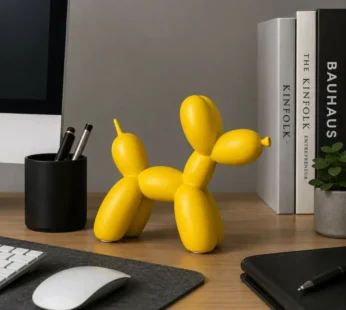 Modern Balloon Dog Holder – Chic Resin Decor for Home & Office