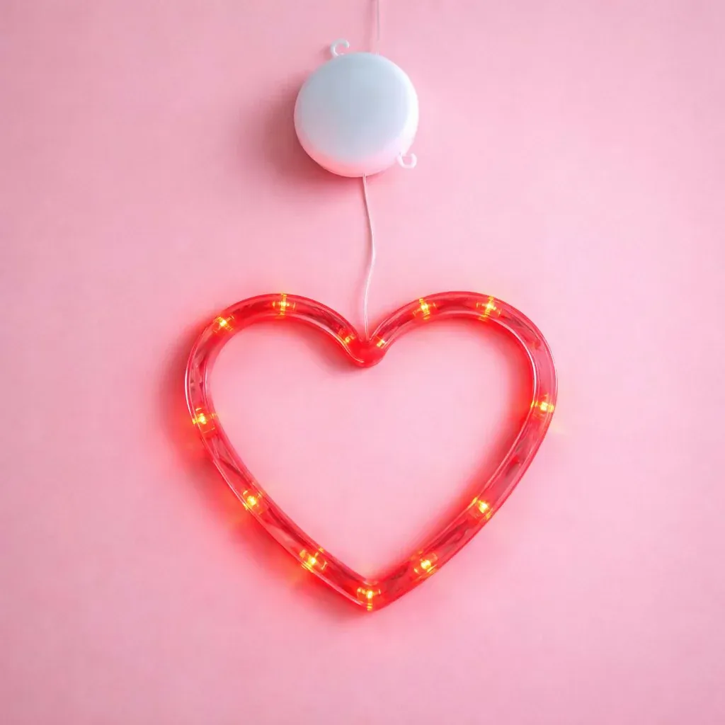Premium Heart Shape LED Decorative Wall Light for Bedroom, Home & Romantic Decor - Buy Online at Alikart