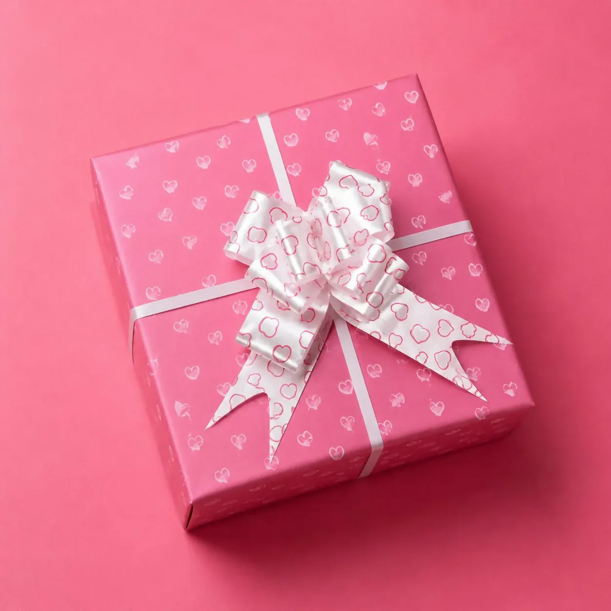 Premium Heart Print Pull Bow Ribbon for Gift Wrapping - 10 Pack - Buy Online at Alikart