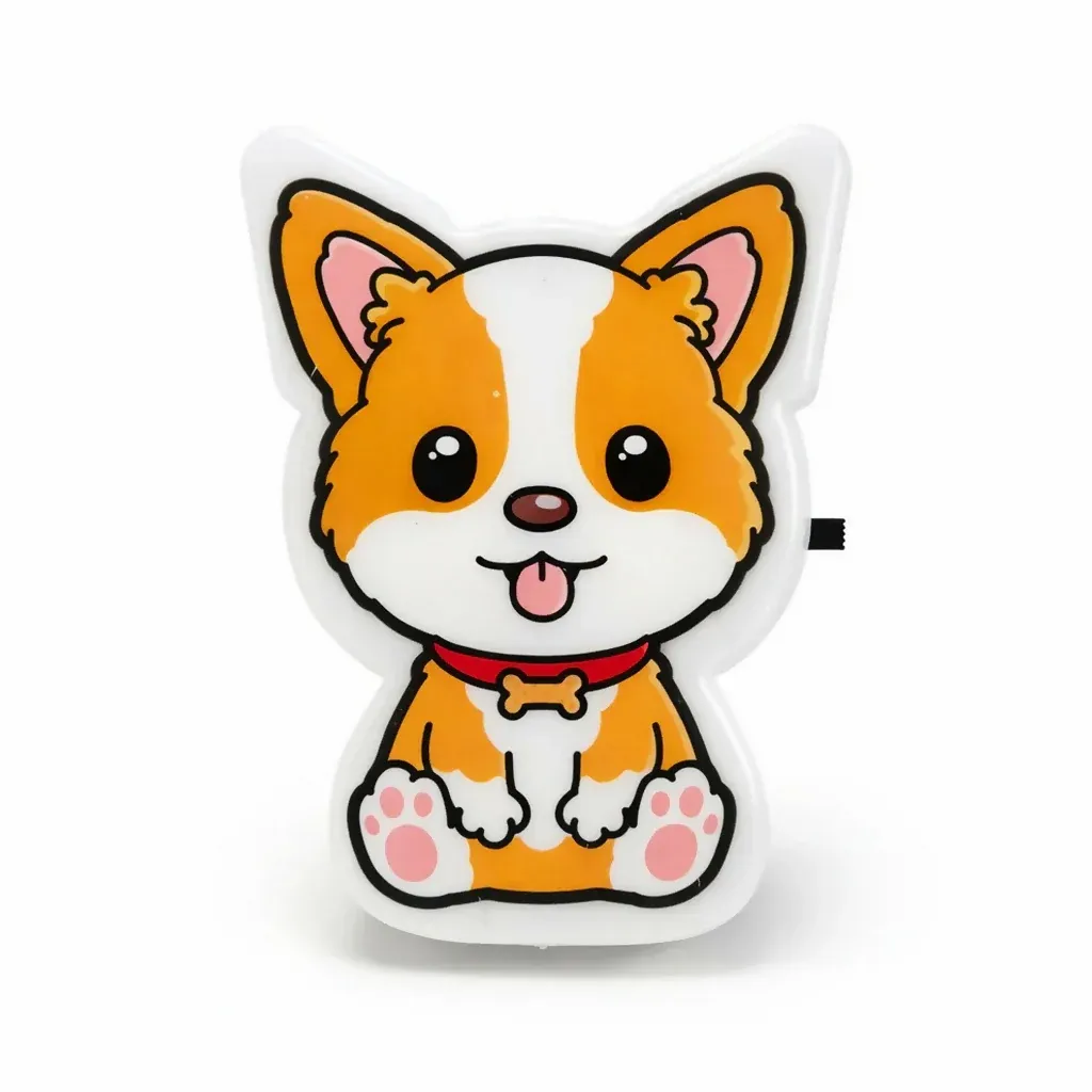 Adorable Dog Plug-In Night Light for Kids' Bedroom - Detailed Feature View 1