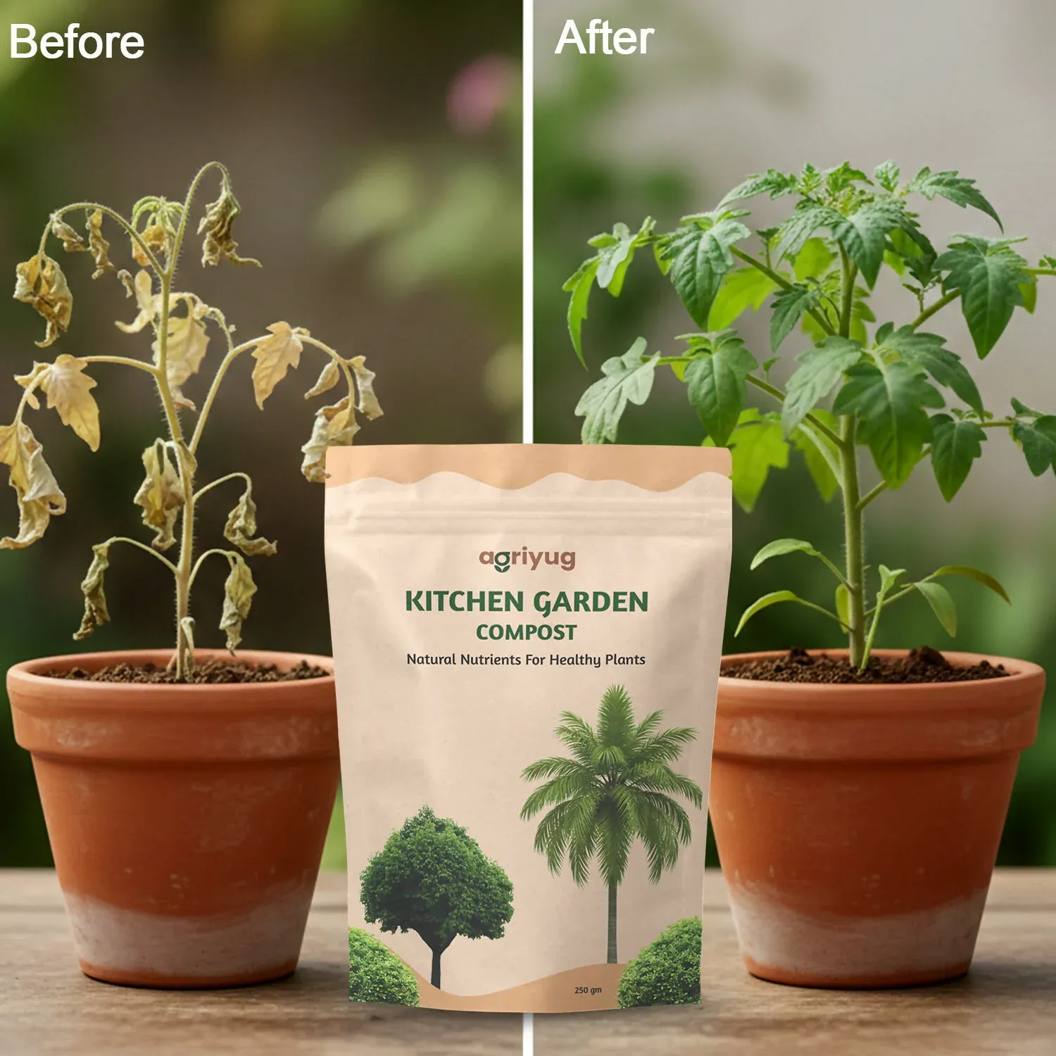 Kitchen Garden Compost For Home Gardening, Natural Nutrients For Healthy Plants (250 g) - Detailed Feature View 1