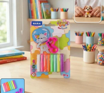 Nara 8-Color Modelling Clay Set with Cutter – 40g Creative Play Dough Kit