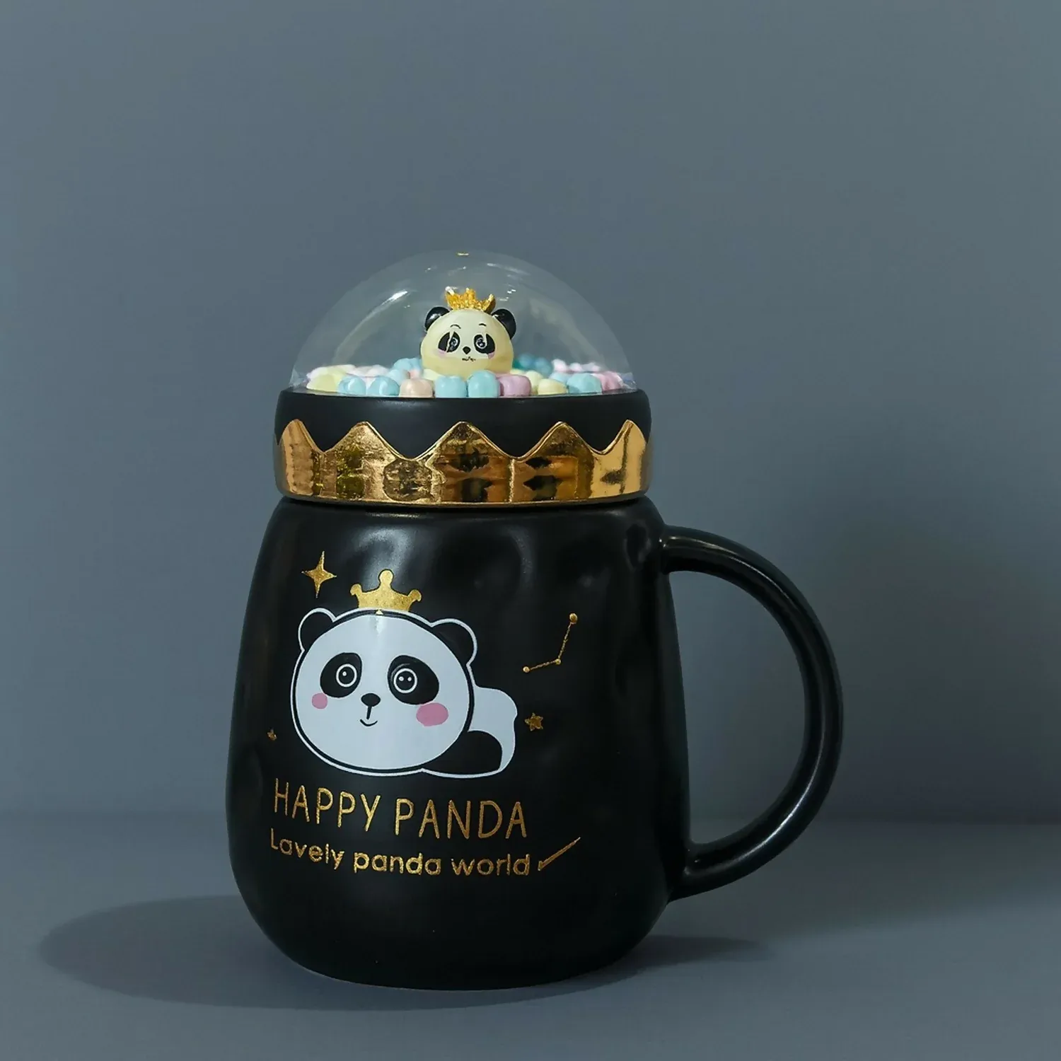 Premium Panda Ceramic Mug with Dome Lid – Cute Gift for Kids & Girls - Buy Online at Alikart