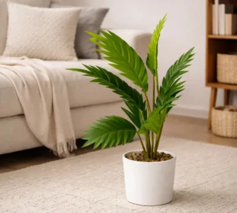 Artificial Palm Leaf Plant with Decorative Pot for Home & Office