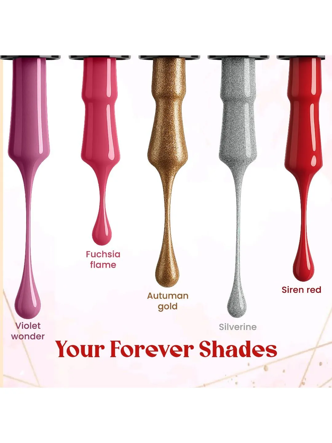 Coloressence Forever Quick Dry Nail Paint Kit With Bridal & Festive Shades - 6 ml each - Detailed Feature View 2