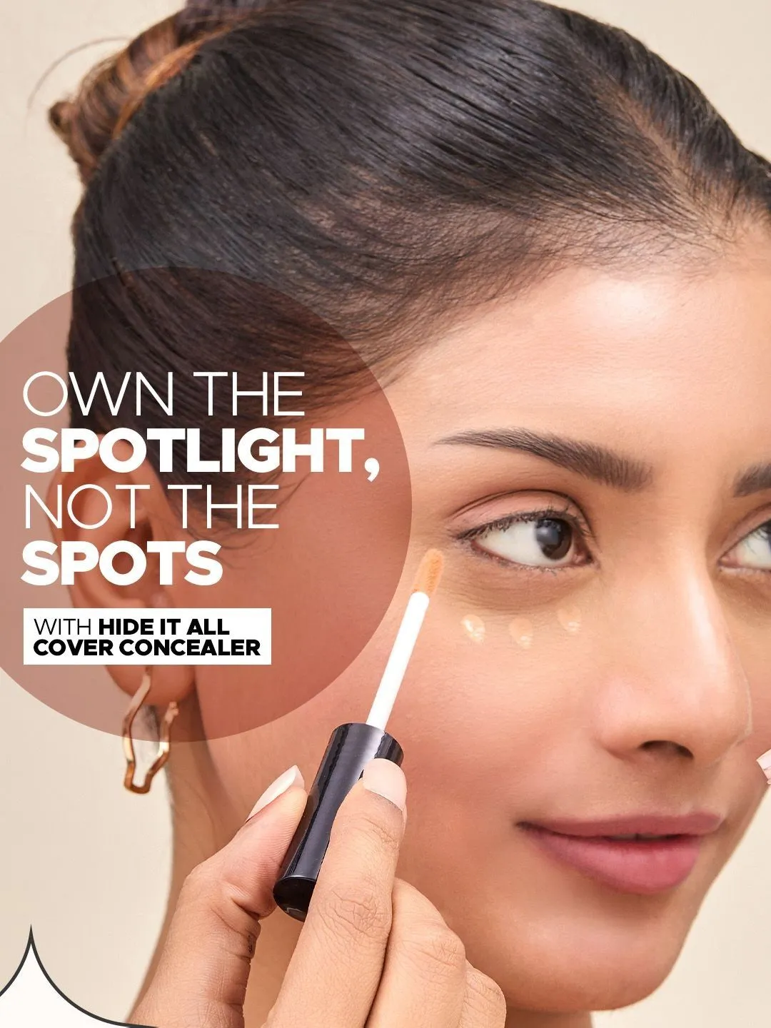Hilary Rhoda Hide It All Finish & High Cover Concealer With Shea butter- 3.7 ml- Beige 05 - Detailed Feature View 1