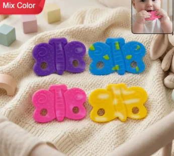 Aditi Baby Silicone Teething Toy Butterfly Shape Soft Chew Teether (1Pc/Mix Colour)