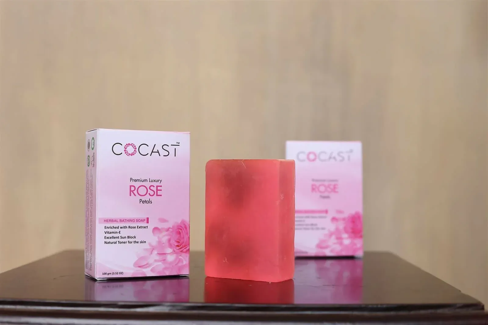 COCAST Premium Luxury Rose Petals Herbal Bathing Soap (100gm) - Detailed Feature View 6