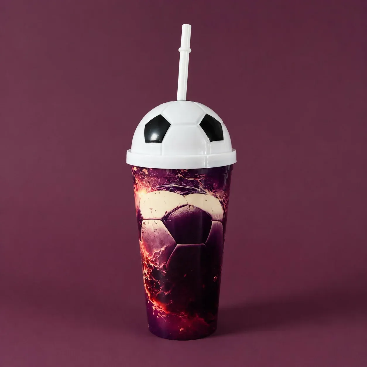 Plastic Football Sipper Cup – Perfect for Kids & Sports Fans - Detailed Feature View 3