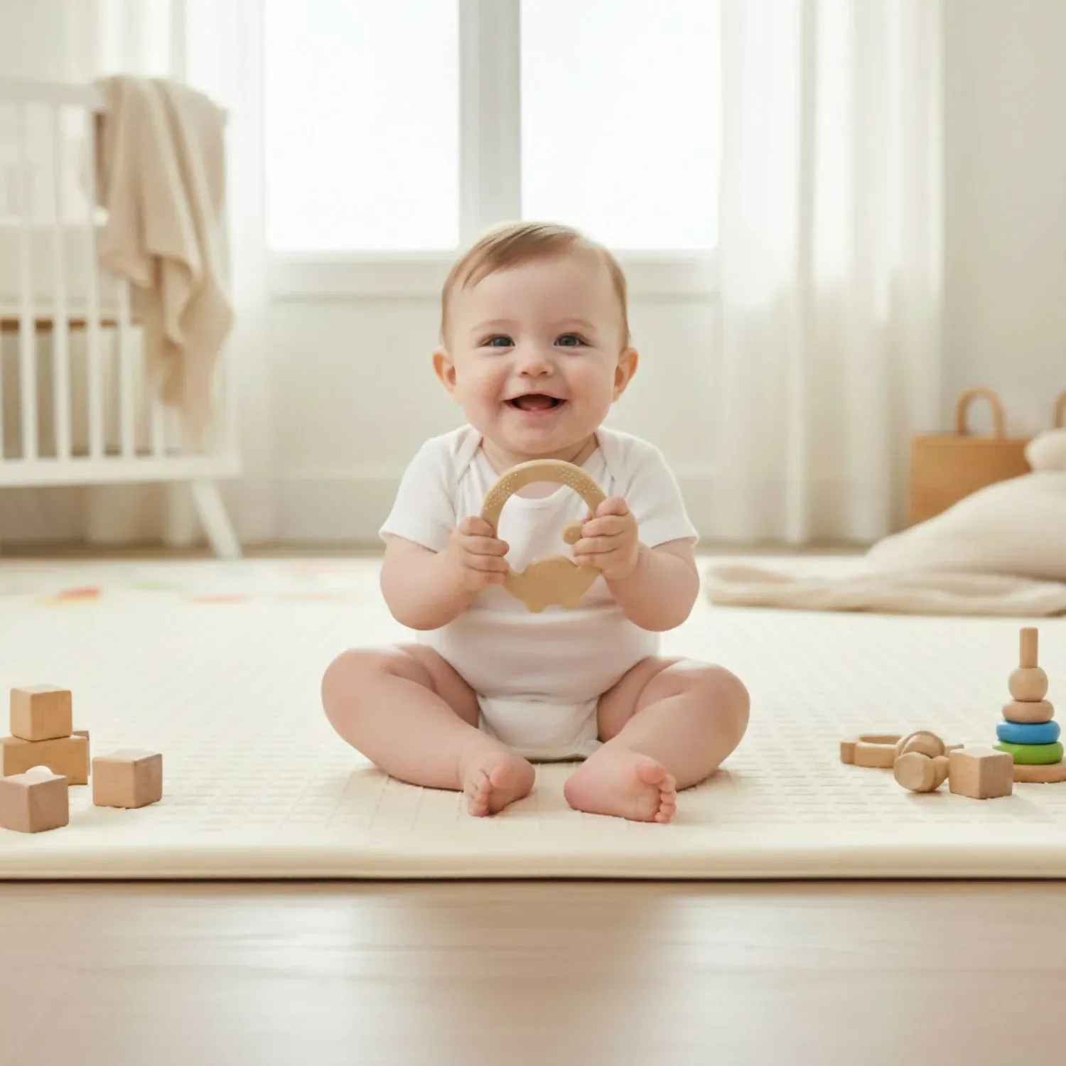 Ring Baby dinosaur shaped Baby teether - Detailed Feature View 1