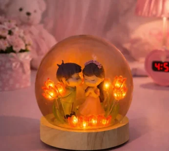 Romantic Couple Dome Lamp for Bedroom, Table & Gift Decor