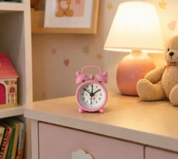 Mini Twin Bell Alarm Clock – Vintage Style, Compact & Colorful