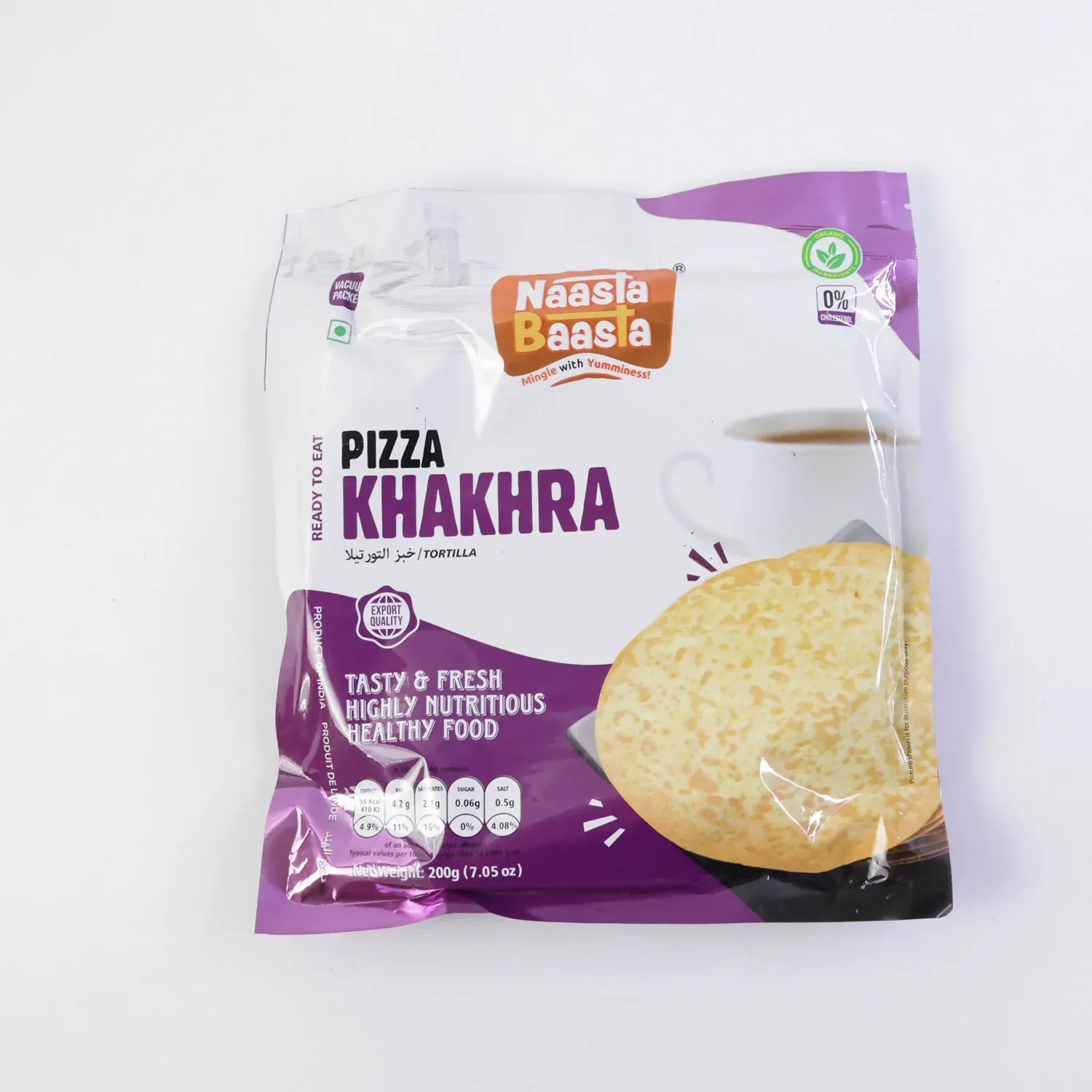 Naasta Baasta Pizza Khakhra Crispy & Cheesy Whole Wheat Ready to Eat Snack (200gm) - Detailed Feature View 4