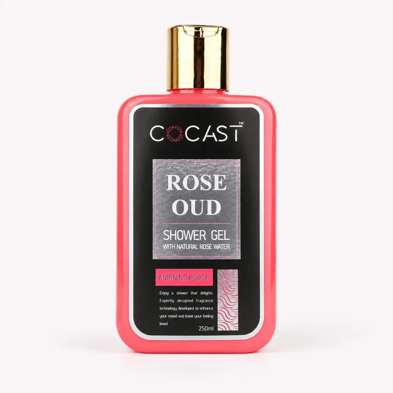 COCAST Rose Oud Shower Gel with Natural Rose Water (250ml) - Detailed Feature View 3