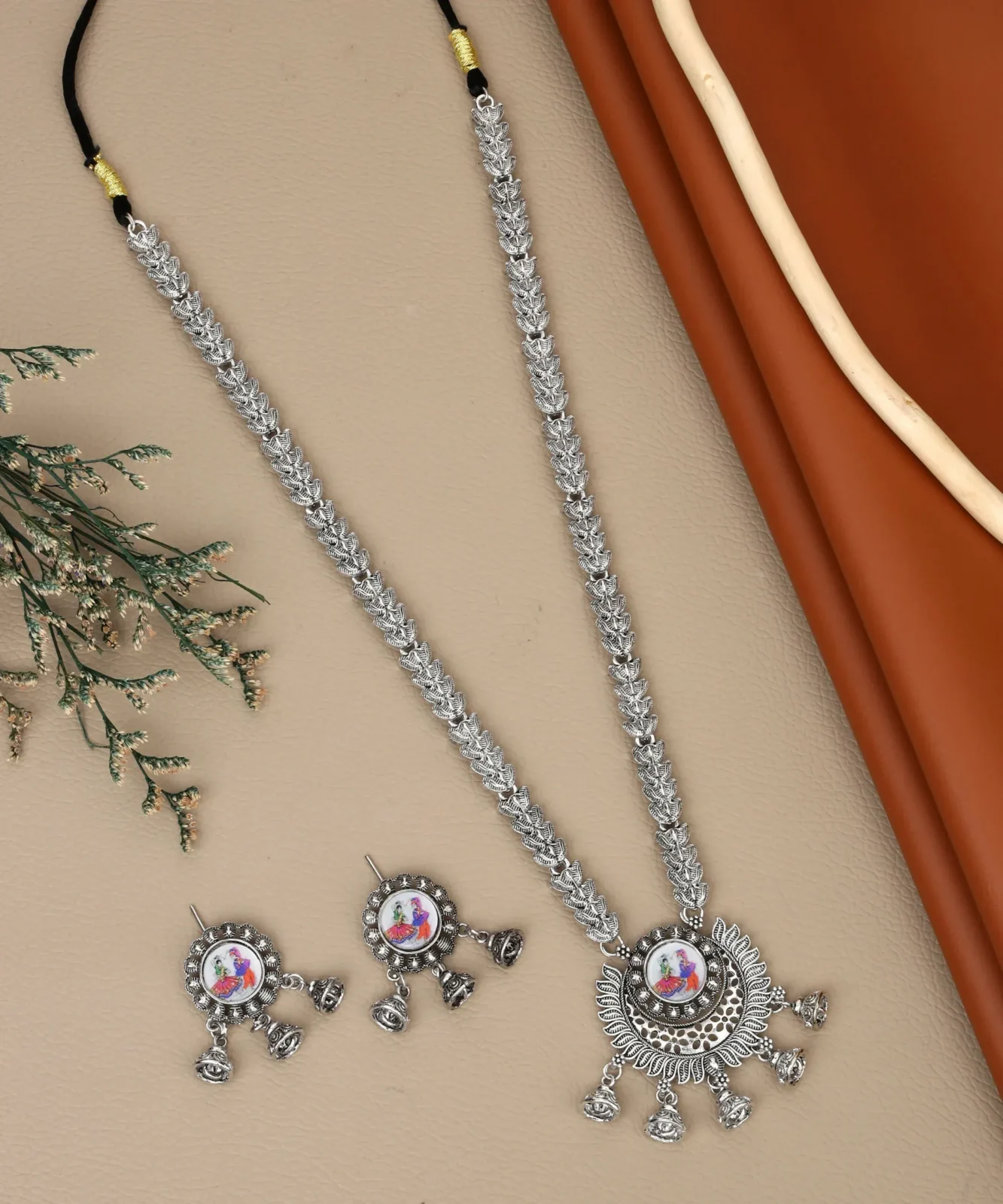 Premium Bold Gold-Tone Black Stone Choker with Pearl Drops - Buy Online at Alikart