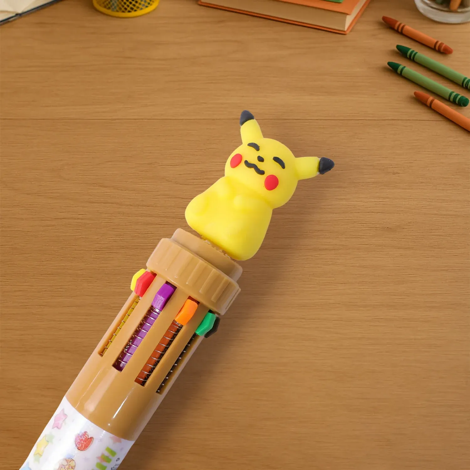 10-Color Cartoon Multi-Ink Ball Pen for Kids & School - Detailed Feature View 3