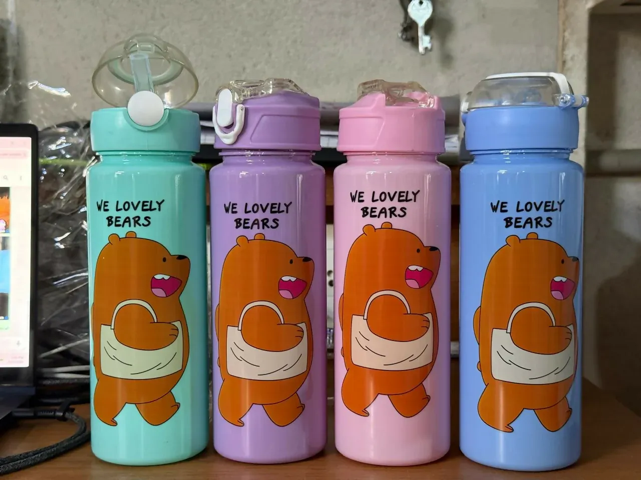 Kids Water Bottle – Fun Bear Design with Straw & Leakproof Lid - Detailed Feature View 6