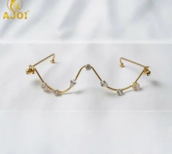 Gold Plated Crystal Wave Goggles for Women