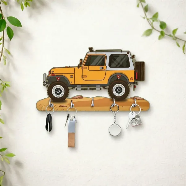 Key Holder – Stylish Wall Mount with 5 Hooks for Organizing Keys