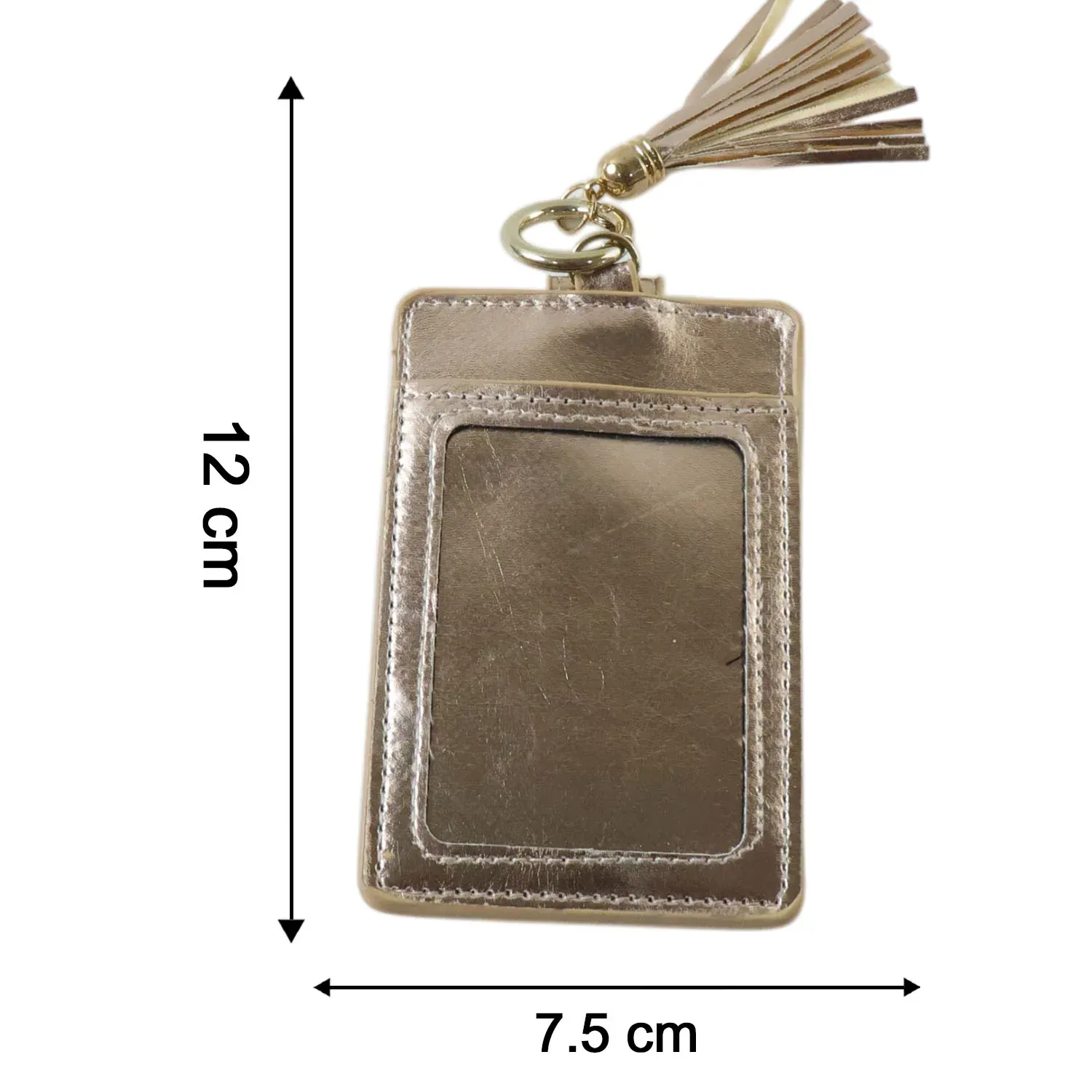 PU Leather Card Holder Wallet with Button Strap & ID Window - Detailed Feature View 5