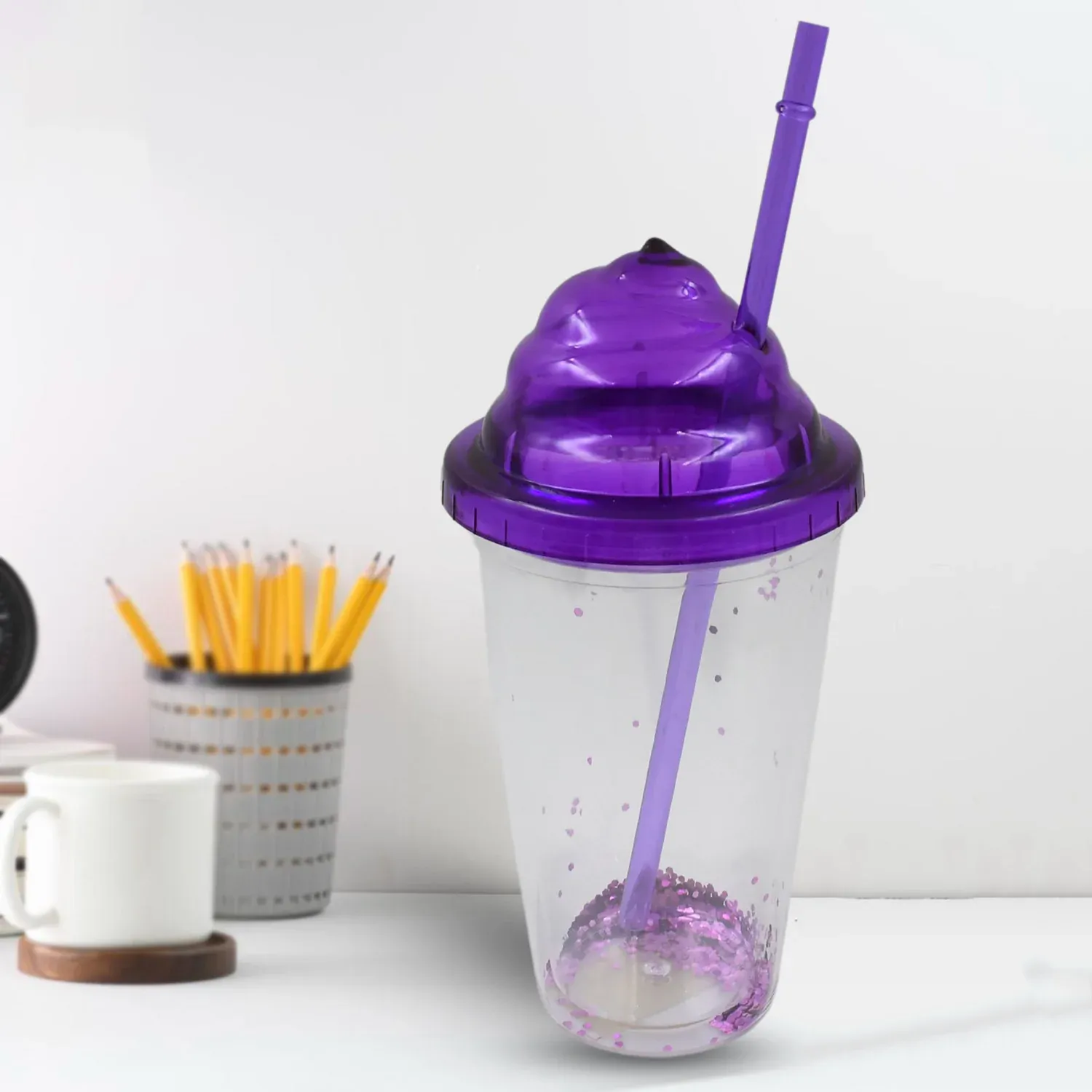 Premium Plastic Cold Drink Tumbler – Double-Wall & Reusable Straw | Hydrozilla - Buy Online at Alikart