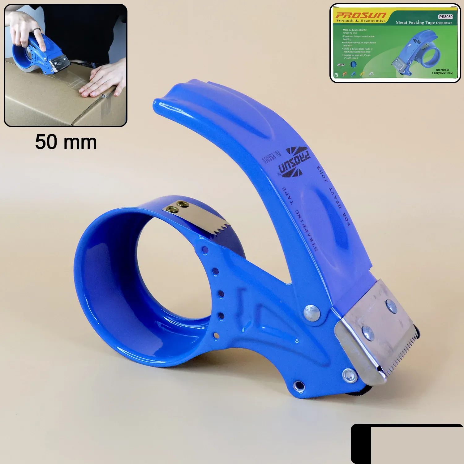 Metal Packing Tape Dispenser – Durable & Ergonomic | VoltDesk - Detailed Feature View 1