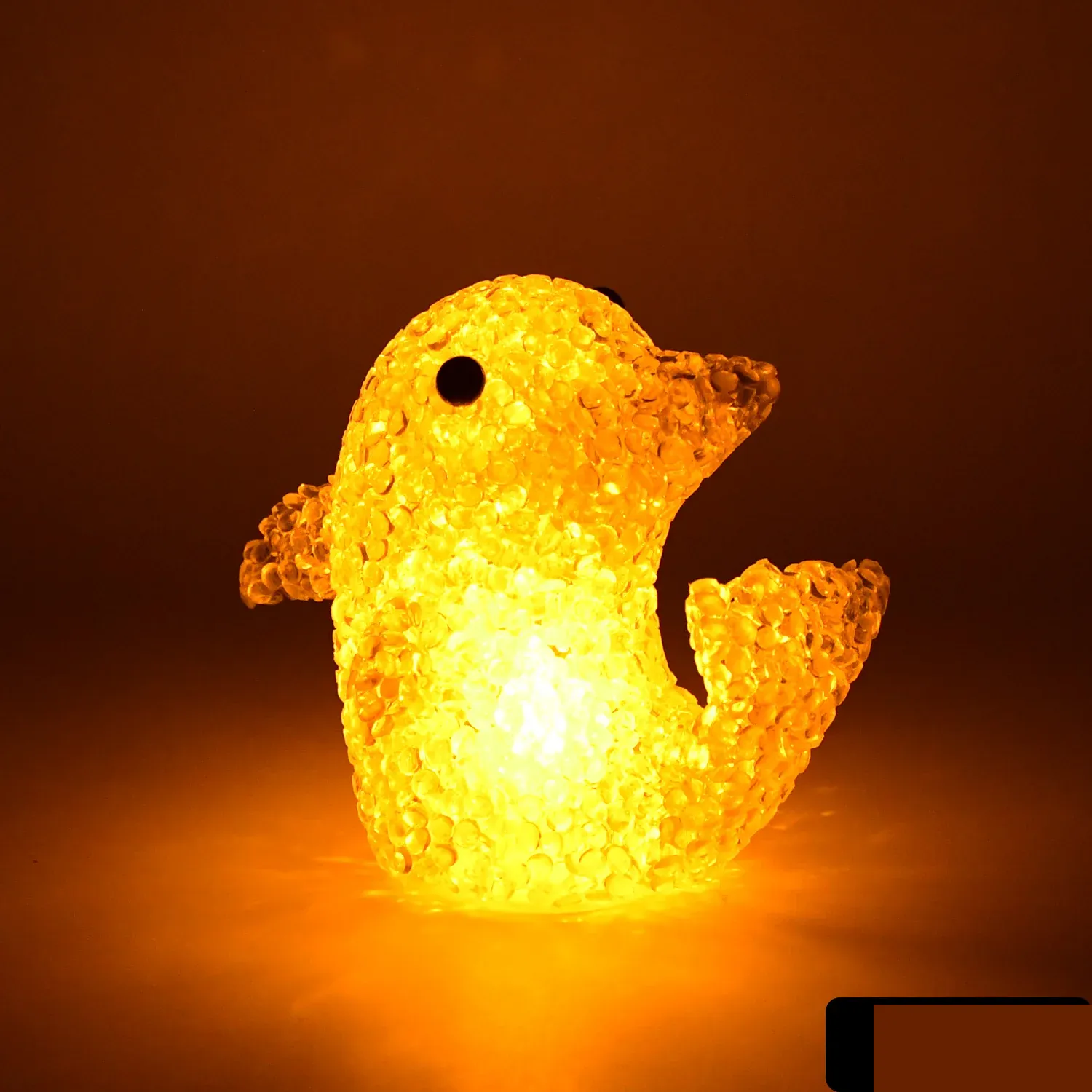 Dolphin Shape Crystal LED Night Light Lamp – Glowing Animal Decorative Light (1 Pc) - Detailed Feature View 1