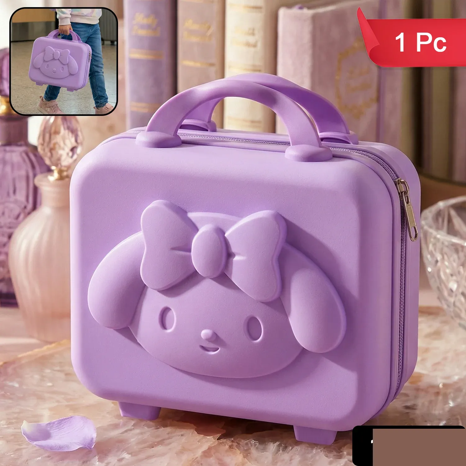Premium Kids Bear-Shaped Hard Shell Carry Case with Handle - Mix Design - Buy Online at Alikart