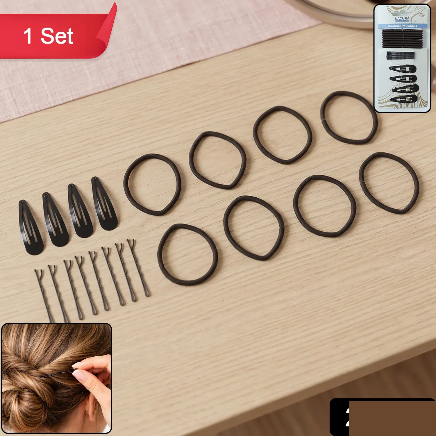 Complete Hair Styling Accessories Combo Set (1 Set) - Detailed Feature View 1