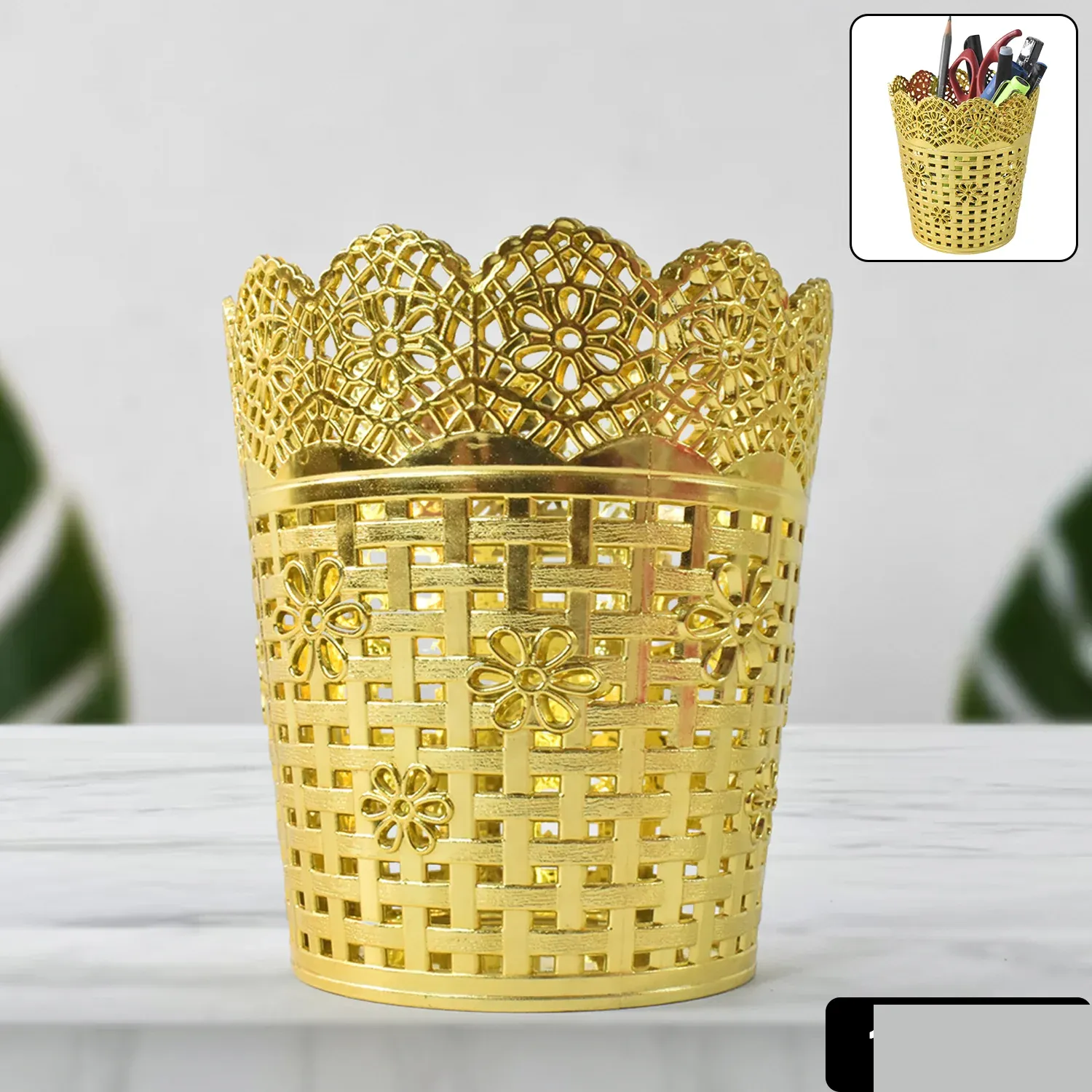 Pen holder Office Desk Metal Mesh Pen Stand (1 Pc) - Detailed Feature View 1